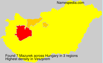 Surname Mazurek in Hungary Surname Mazurek in Hungary