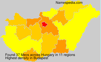 Surname Mecs in Hungary Surname Mecs in Hungary