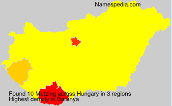 Surname Metzing in Hungary Surname Metzing in Hungary