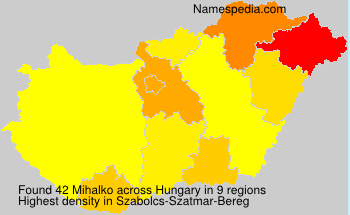 Surname Mihalko in Hungary Surname Mihalko in Hungary