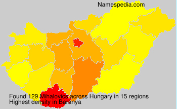 Surname Mihalovics in Hungary Surname Mihalovics in Hungary
