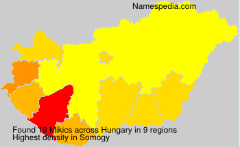 Surname Mikics in Hungary Surname Mikics in Hungary
