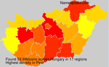 Surname Miklosne in Hungary