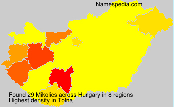 Surname Mikolics in Hungary Surname Mikolics in Hungary