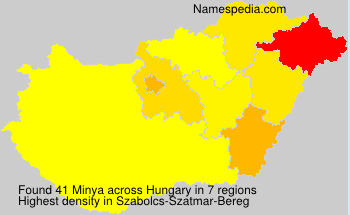Surname Minya in Hungary Surname Minya in Hungary