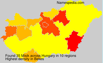 Surname Misik in Hungary Surname Misik in Hungary