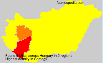 Surname Miszi in Hungary Surname Miszi in Hungary