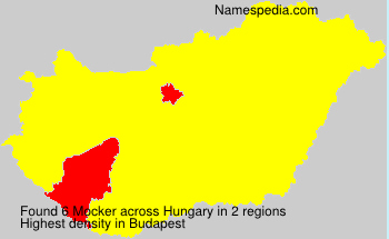 Surname Mocker in Hungary Surname Mocker in Hungary