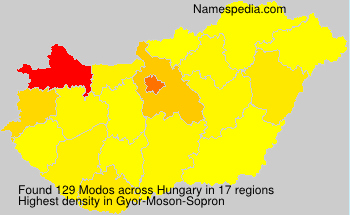 Surname Modos in Hungary Surname Modos in Hungary
