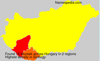 Surname Muzsek in Hungary Surname Muzsek in Hungary
