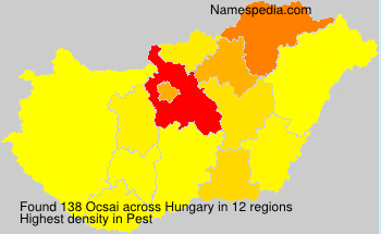 Surname Ocsai in Hungary Surname Ocsai in Hungary