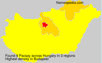 Surname Pacsay in Hungary Surname Pacsay in Hungary