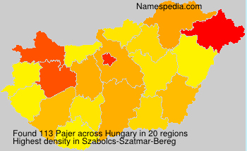 Surname Pajer in Hungary Surname Pajer in Hungary