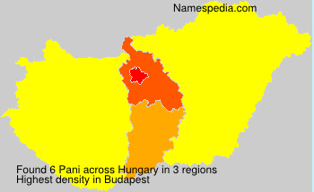 Surname Pani in Hungary Surname Pani in Hungary