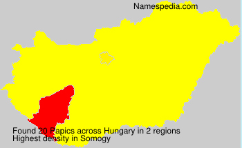 Surname Papics in Hungary Surname Papics in Hungary