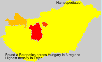 Surname Parapatics in Hungary Surname Parapatics in Hungary