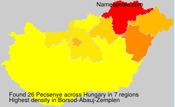Surname Pecsenye in Hungary Surname Pecsenye in Hungary