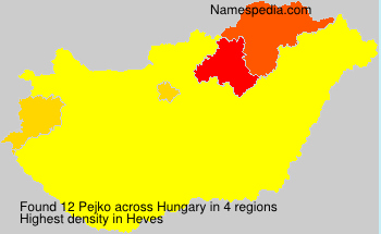 Surname Pejko in Hungary Surname Pejko in Hungary