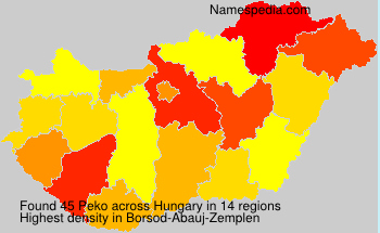 Surname Peko in Hungary Surname Peko in Hungary