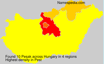 Surname Pesak in Hungary Surname Pesak in Hungary