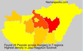 Surname Peszeki in Hungary Surname Peszeki in Hungary
