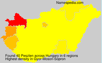 Surname Peszlen in Hungary Surname Peszlen in Hungary