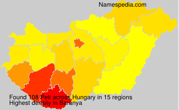 Surname Peti in Hungary Surname Peti in Hungary