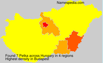 Surname Petka in Hungary Surname Petka in Hungary