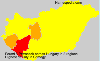 Surname Petracsek in Hungary Surname Petracsek in Hungary