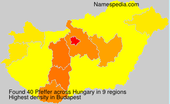 Surname Pfeffer in Hungary Surname Pfeffer in Hungary