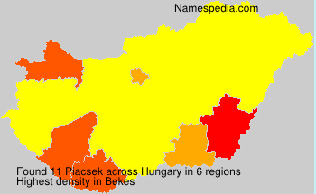 Surname Piacsek in Hungary Surname Piacsek in Hungary