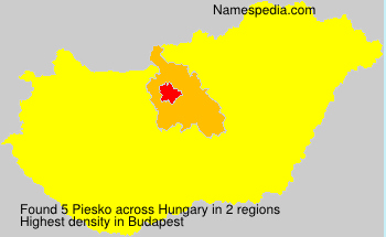 Surname Piesko in Hungary Surname Piesko in Hungary