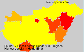 Surname Pinces in Hungary Surname Pinces in Hungary