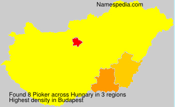 Surname Pioker in Hungary Surname Pioker in Hungary