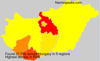 Surname Pitz in Hungary Surname Pitz in Hungary