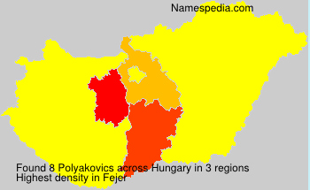 Surname Polyakovics in Hungary Surname Polyakovics in Hungary