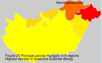 Surname Poncsak in Hungary Surname Poncsak in Hungary