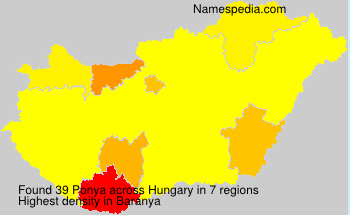 Surname Ponya in Hungary Surname Ponya in Hungary