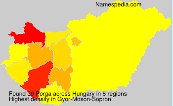 Surname Porga in Hungary Surname Porga in Hungary