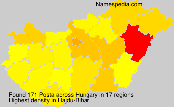 Surname Posta in Hungary Surname Posta in Hungary