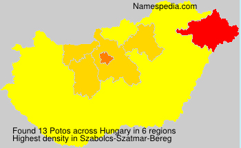 Surname Potos in Hungary Surname Potos in Hungary