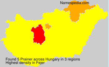 Surname Prainer in Hungary Surname Prainer in Hungary