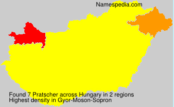 Surname Pratscher in Hungary Surname Pratscher in Hungary