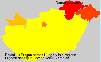 Surname Pregun in Hungary Surname Pregun in Hungary