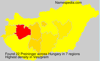 Surname Preininger in Hungary Surname Preininger in Hungary