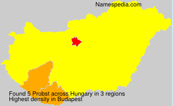 Surname Probst in Hungary Surname Probst in Hungary