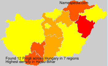 Surname Progli in Hungary Surname Progli in Hungary
