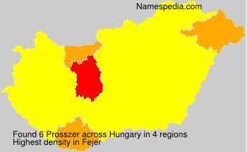 Surname Prosszer in Hungary Surname Prosszer in Hungary