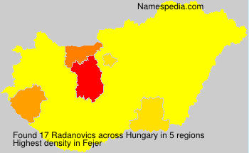 Surname Radanovics in Hungary Surname Radanovics in Hungary