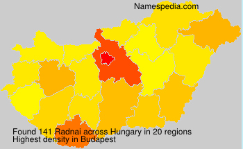 Surname Radnai in Hungary Surname Radnai in Hungary